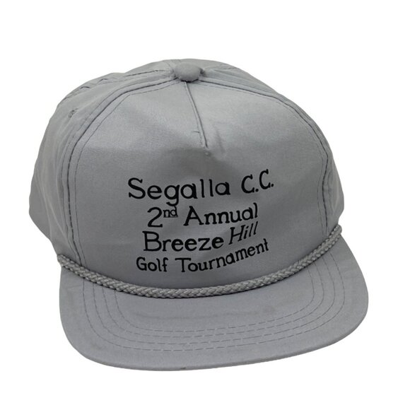 Vintage Segalla C.C. 2nd Annual Breeze Hill Golf Tournament Gray Snapback Hat - Picture 1 of 9